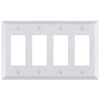 Century Bright White - 4 Rocker Wallplate