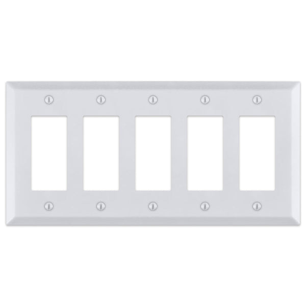 Century Bright White - 5 Rocker Wallplate