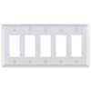 Century Bright White - 5 Rocker Wallplate