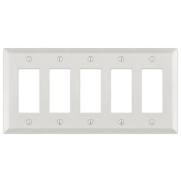 Century Warm White - 5 Rocker Wallplate