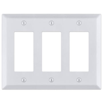 Century Bright White - 3 Rocker Wallplate