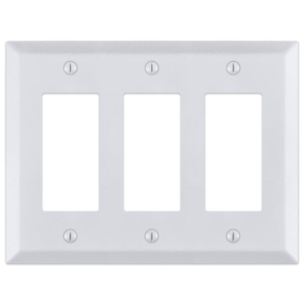 Century Bright White - 3 Rocker Wallplate