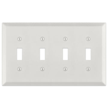 Century Warm White - 4 Toggle Wallplate