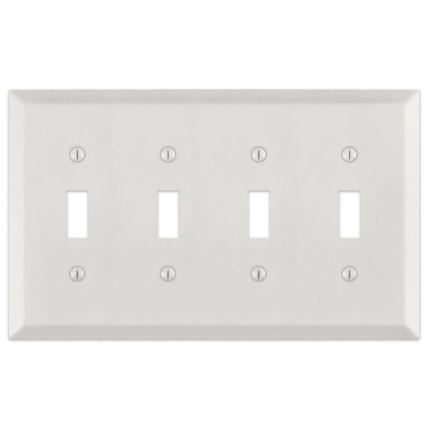 Century Warm White - 4 Toggle Wallplate