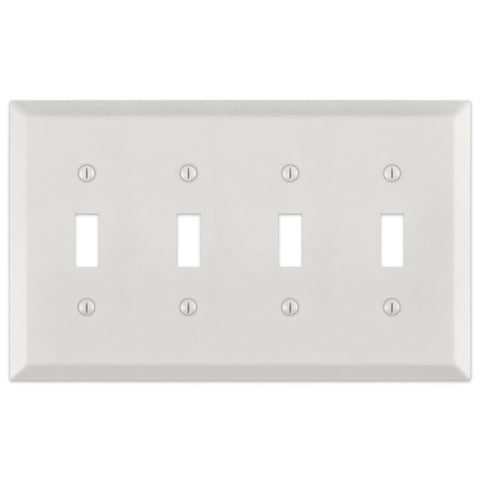 Century Warm White - 4 Toggle Wallplate