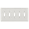 Century Warm White - 5 Toggle Wallplate