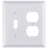 Century Bright White - 1 Toggle/1 Duplex Wallplate