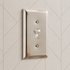 Century Polished Nickel Steel - 2 Toggle / 1 Duplex Wallplate