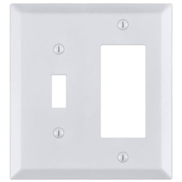 Century Bright White - 1 Toggle/1 Rocker Wallplate