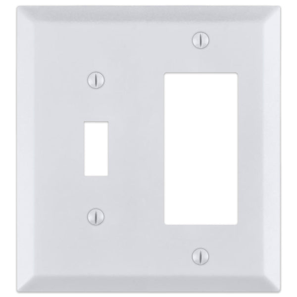 Century Bright White - 1 Toggle/1 Rocker Wallplate