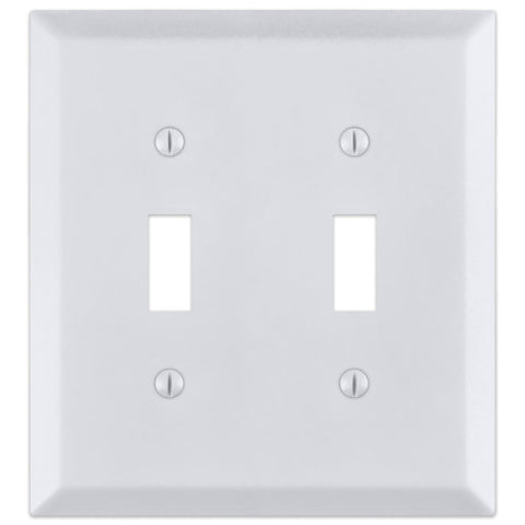 Century Bright White - 2 Toggle Wallplate