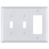 Century Bright White - 2 Toggle/1 Rocker Wallplate