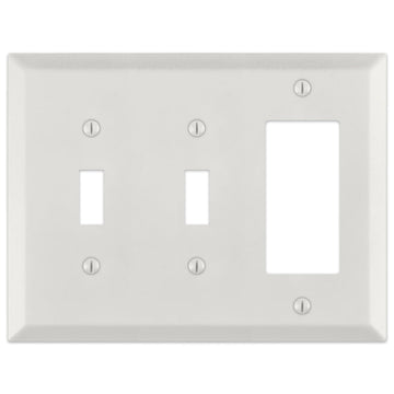 Century Warm White - 2 Toggle/1 Rocker Wallplate