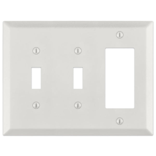 Century Warm White - 2 Toggle/1 Rocker Wallplate