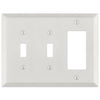 Century Warm White - 2 Toggle/1 Rocker Wallplate