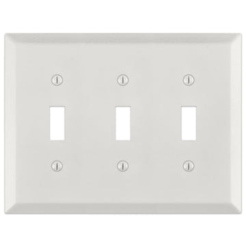 Century Warm White - 3 Toggle Wallplate