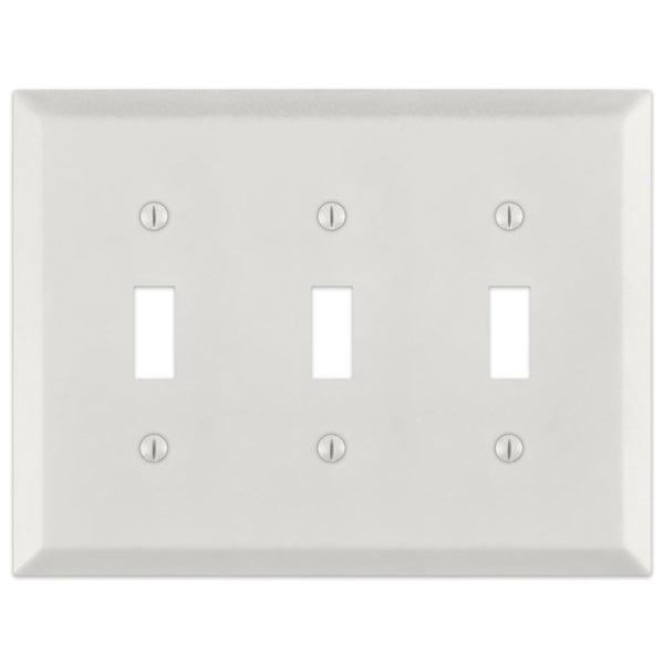 Century Warm White - 3 Toggle Wallplate