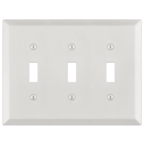 Century Warm White - 3 Toggle Wallplate