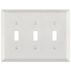 Century Warm White - 3 Toggle Wallplate
