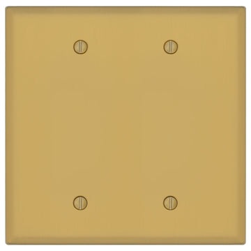 Oxford Brushed Gold - 2 Blank Wallplate