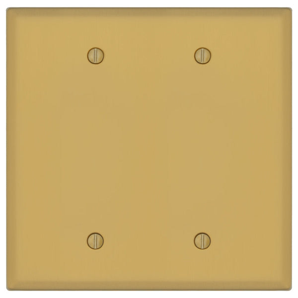 Oxford Brushed Gold - 2 Blank Wallplate