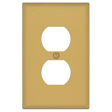 Oxford Brushed Gold - 1 Duplex Wallplate