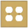Oxford Brushed Gold - 2 Duplex Wallplate