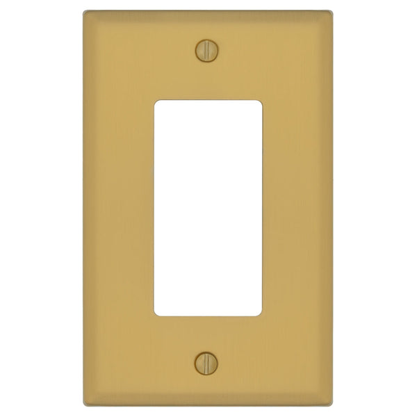 Oxford Brushed Gold - 1 Rocker Wallplate