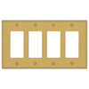 Oxford Brushed Gold - 4 Rocker Wallplate