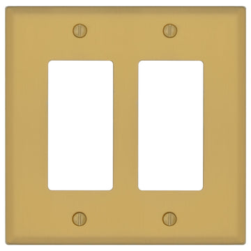 Oxford Brushed Gold - 2 Rocker Wallplate
