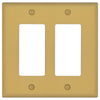 Oxford Brushed Gold - 2 Rocker Wallplate
