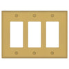 Oxford Brushed Gold - 3 Rocker Wallplate