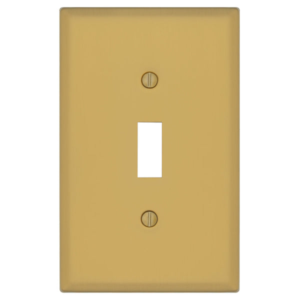 Oxford Brushed Gold - 1 Toggle Wallplate