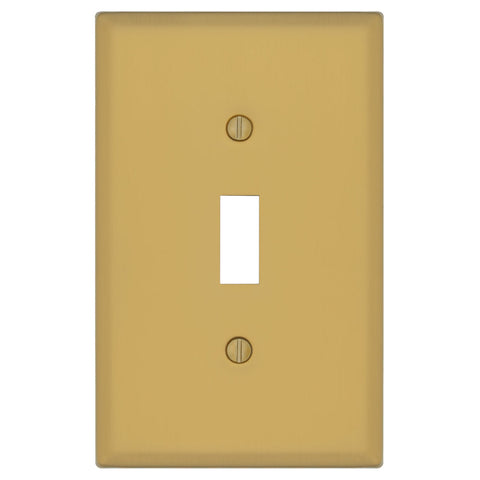 Oxford Brushed Gold - 1 Toggle Wallplate