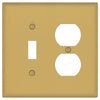 Oxford Brushed Gold - 1 Toggle/1 Duplex Wallplate
