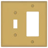 Oxford Brushed Gold - 1 Rocker/1 Duplex Wallplate