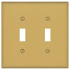 Oxford Brushed Gold - 2 Toggle Wallplate