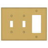 Oxford Brushed Gold - 1 Toggle/1 Rocker Wallplate
