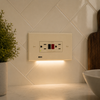 SnapPower Horizontal GuideLight 2PLUS - Ivory, GFCI