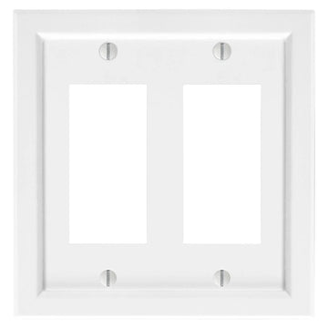 Shaker White Composite - 2 Rocker Wallplate