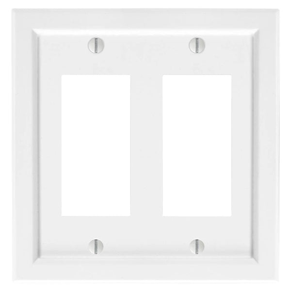Shaker White Composite - 2 Rocker Wallplate