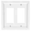 Shaker White Composite - 2 Rocker Wallplate