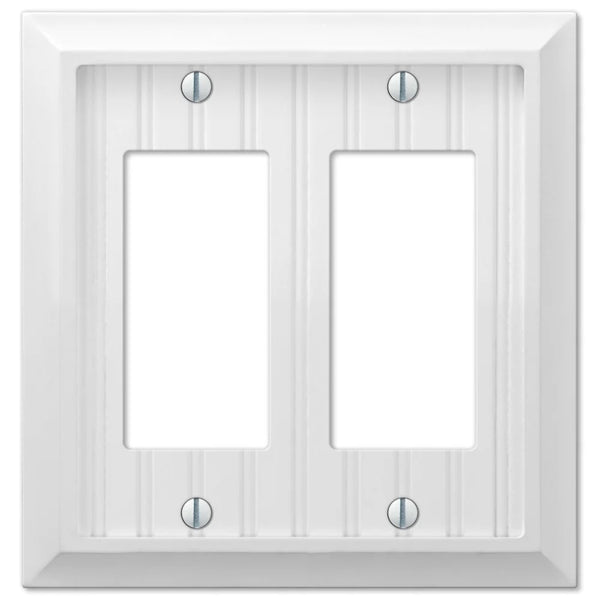 Cottage White Composite - 2 Rocker Wallplate