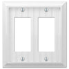 Cottage White Composite - 2 Rocker Wallplate