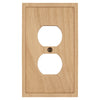 Slim Shaker Unfinished Wood - 1 Duplex Wallplate