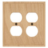 Slim Shaker Unfinished Wood - 2 Duplex Wallplate
