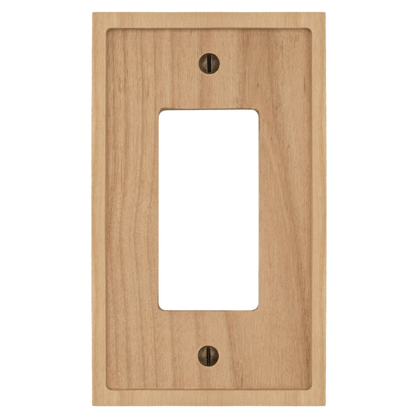 Slim Shaker Unfinished Wood - 1 Rocker Wallplate