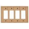 Slim Shaker Unfinished Wood - 4 Rocker Wallplate