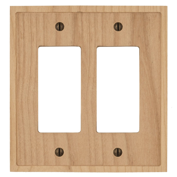 Slim Shaker Unfinished Wood - 2 Rocker Wallplate