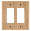 Slim Shaker Unfinished Wood - 2 Rocker Wallplate